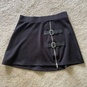 Social Collision Black zipper / buckle mini Skirt size xs